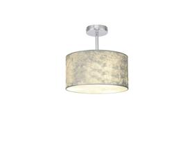 DK0782  Baymont 30cm Semi Flush 1 Light Polished Chrome, Silver Foil